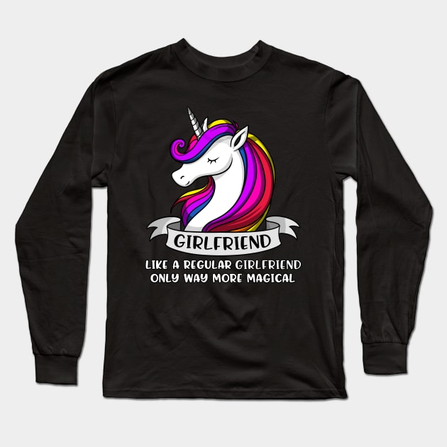 Unicorn Girlfriend Long Sleeve T-Shirt by underheaven